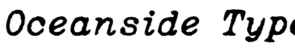 Oceanside Typewriter font preview